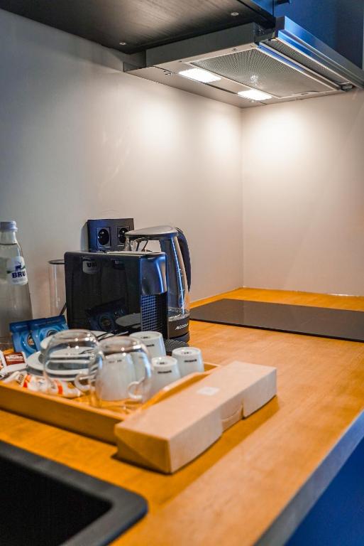 Kuchyň nebo kuchyňský kout v ubytování Hotel Mezza Notte