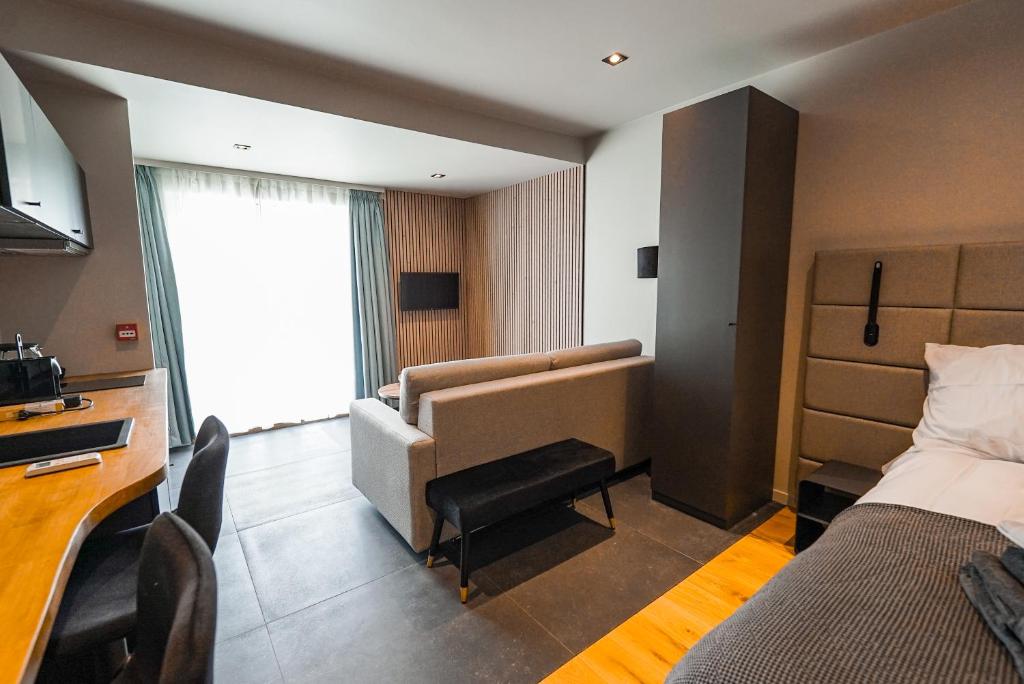 Postel nebo postele na pokoji v ubytování Hotel Mezza Notte