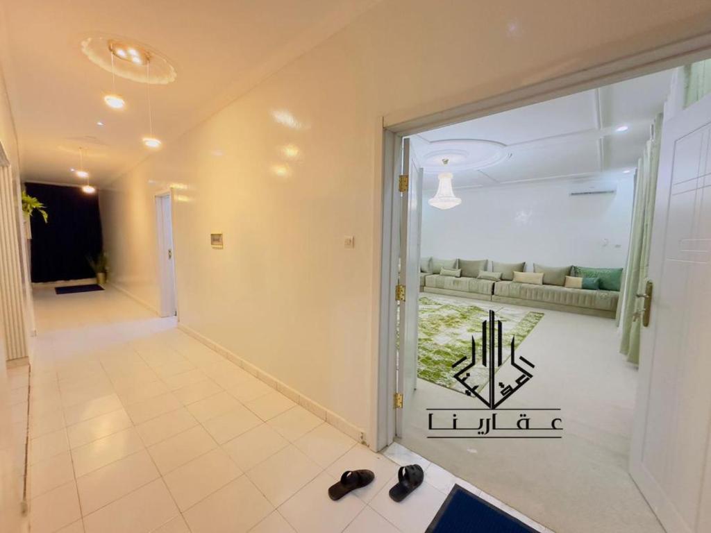 a hallway with a view of a living room at Kane house in Nouakchott