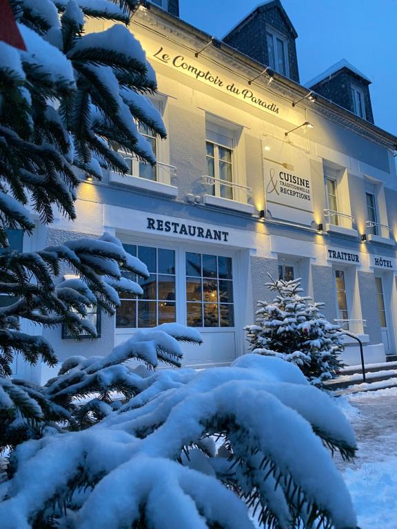 Le Comptoir du Paradis v zimě