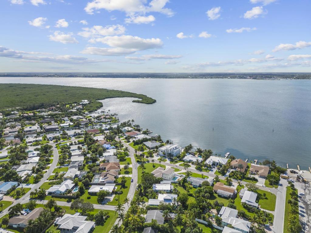 an aerial view of a resort next to a body of water at 3/2 Close to Beach Pet Friendly in Fort Pierce