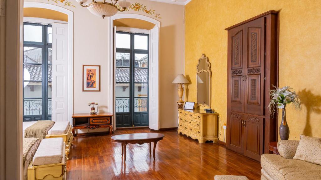 Posezení v ubytování Casa Colonial Quito