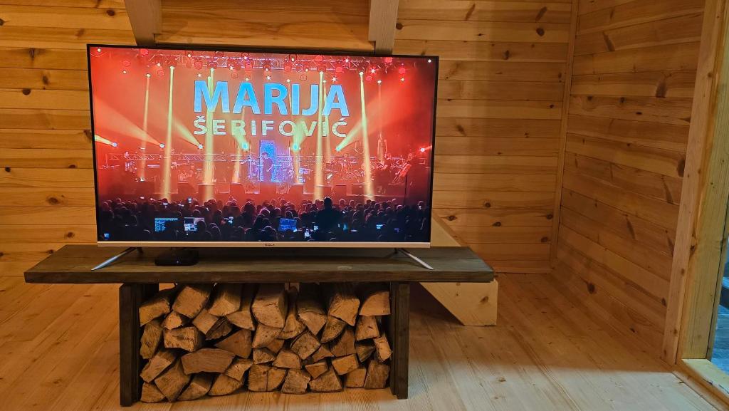 TV a/nebo společenská místnost v ubytování Etno Villas Tara&Petra