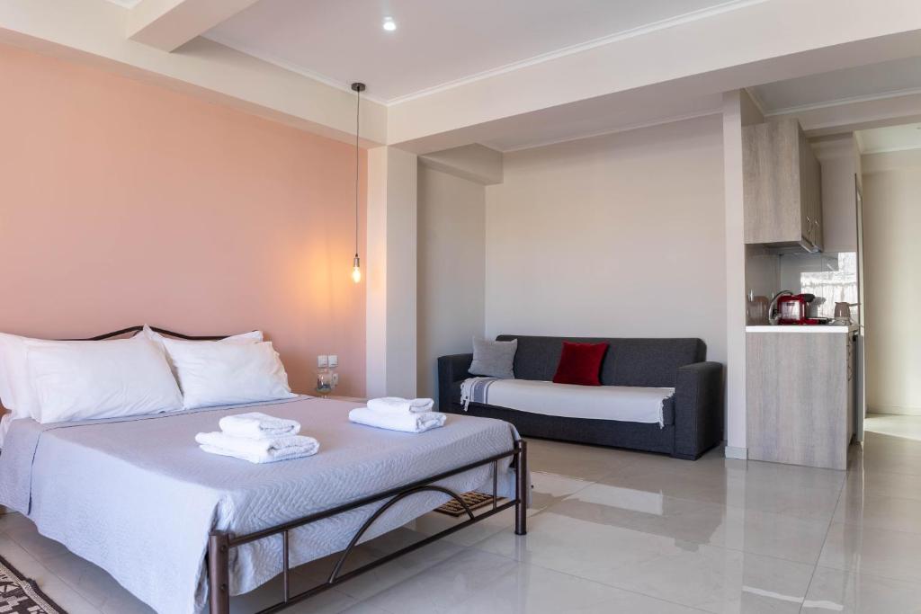 Część wypoczynkowa w obiekcie Levanda Luxury Studios Apartments