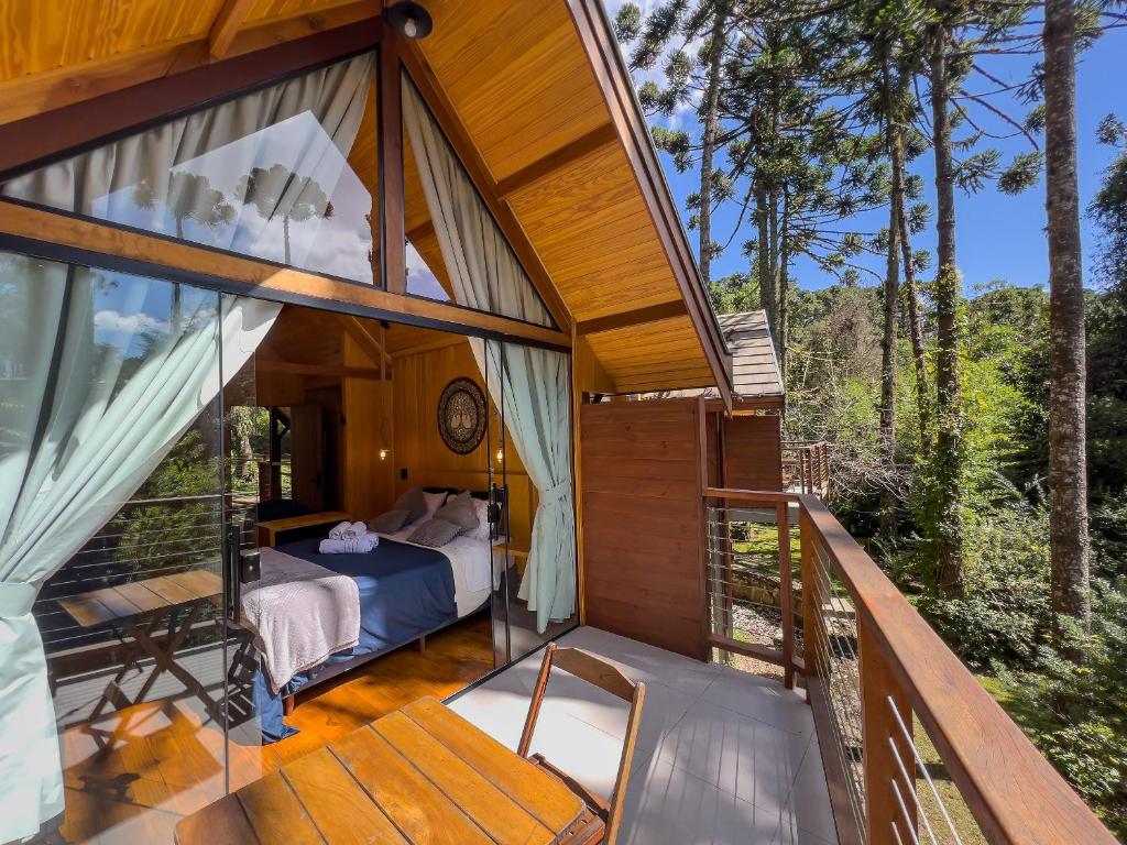 Μπαλκόνι ή βεράντα στο Cabana Suspensa na Natureza - Região Turística