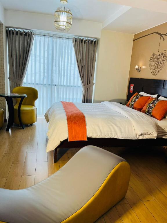 Postel nebo postele na pokoji v ubytování LOS ARCES HOTEL