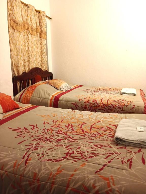 Postel nebo postele na pokoji v ubytování Hostal Almagro