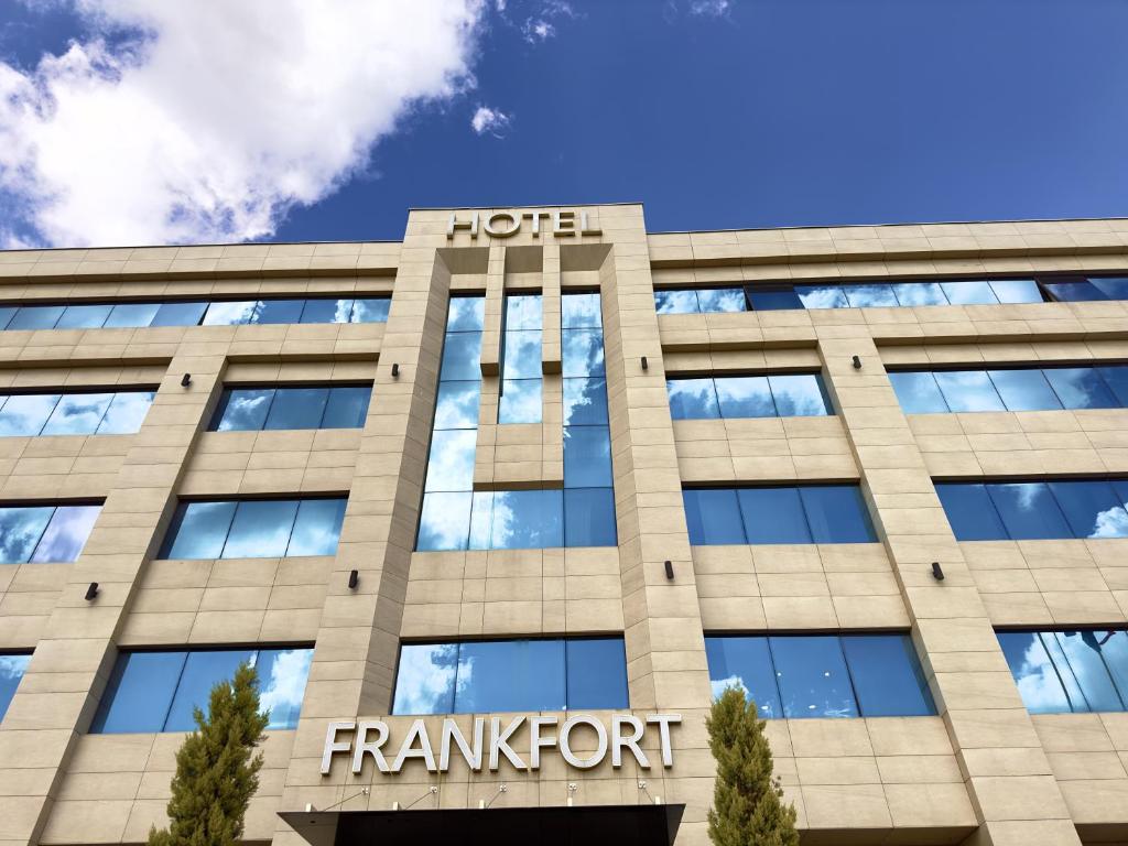 a front view of the hotel frankmont at Frankfort Hotel and Spa in Tashkent