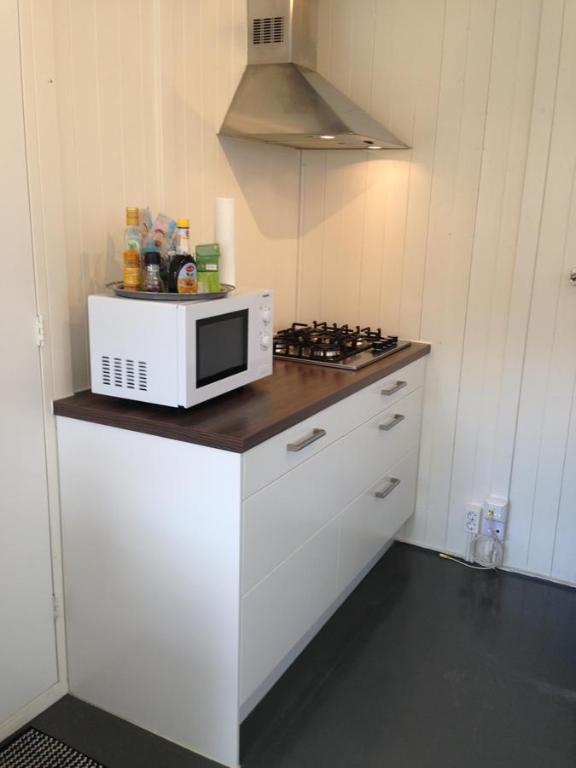 Kuchyň nebo kuchyňský kout v ubytování Tiny House Madame Jeanette