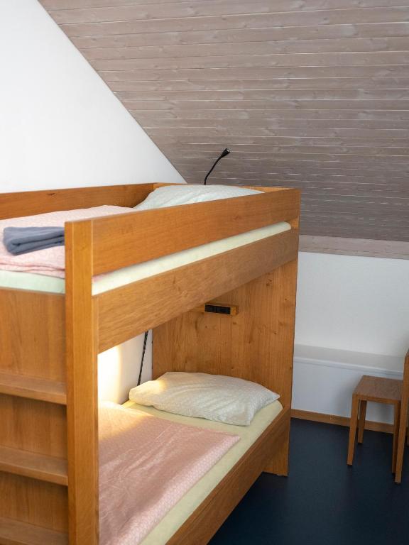 Postel nebo postele na pokoji v ubytování Zug Youth Hostel