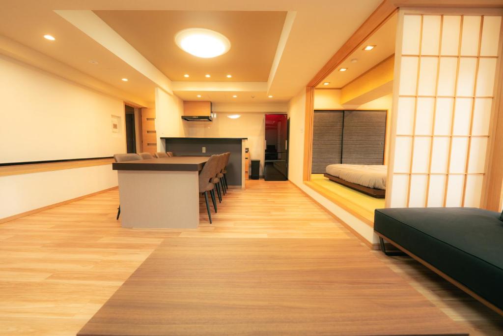 Kuchyň nebo kuchyňský kout v ubytování MolinHotels702 アクティビティを満喫できる札幌定山渓 天然温泉付-1L2Room K-Bed1&W-beds3 8persons