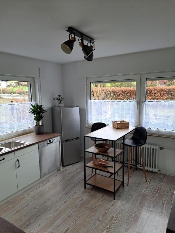 Kuchyň nebo kuchyňský kout v ubytování Gästehaus Senger