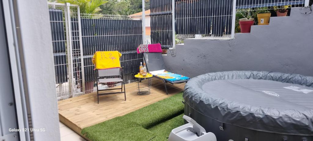 Posezení v ubytování CHEZ COCO appartement BALISIER