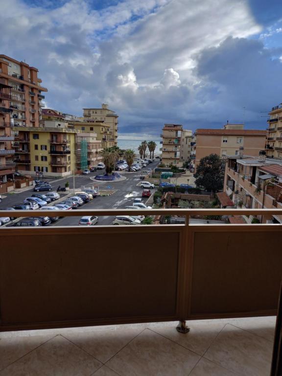 a balcony with a view of a city street at FERRARO ALLOGGIO TURISTICO in Ladispoli