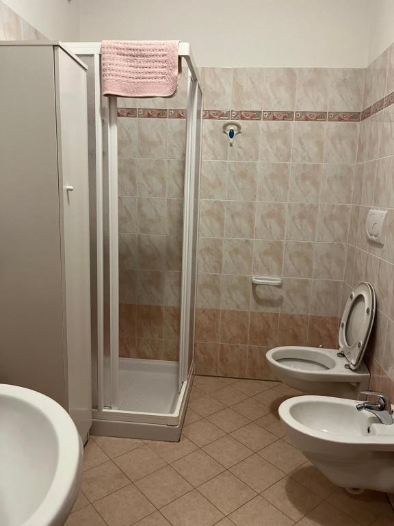 Koupelna v ubytování Casa Dalsass
