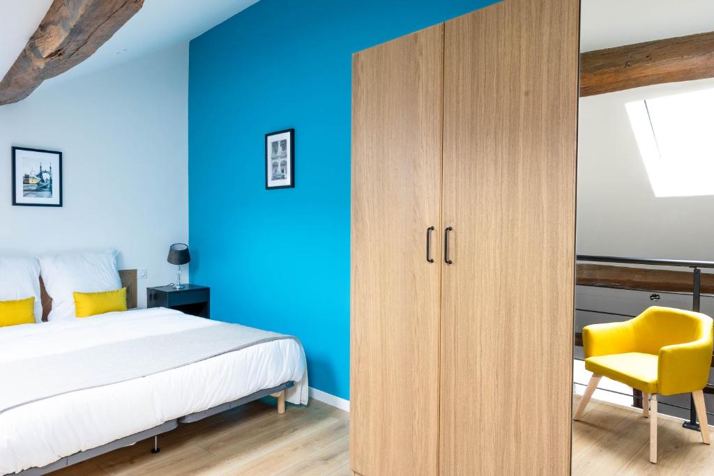 Posteľ alebo postele v izbe v ubytovaní Duplex Standing - Hyper Centre - Tout équipé