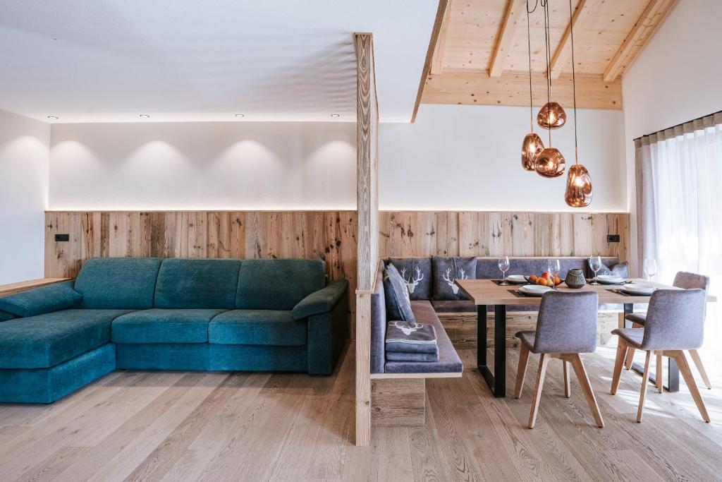 Posezení v ubytování Chalets Hansleitner