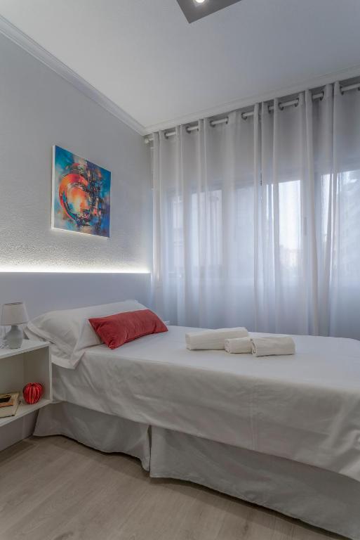 Cama o camas de una habitación en Hotel Gabriel y Galán