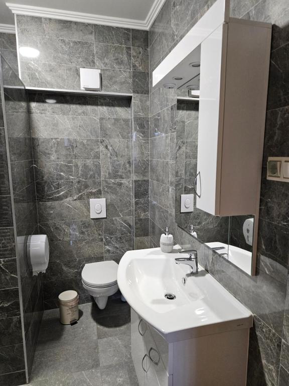 Kúpeľňa v ubytovaní Bakony Kőhegy vendégház