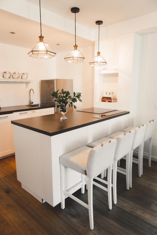 Kuchyň nebo kuchyňský kout v ubytování Frost Boutique Hotel