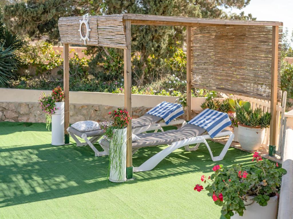 Zahrada ubytování Casa Rosella - Formentera Break