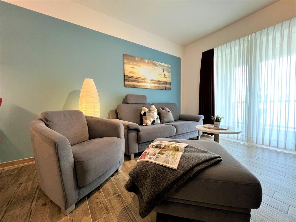 Posezení v ubytování Apartment Dangaster Priel, Am Alten Deich 26 7