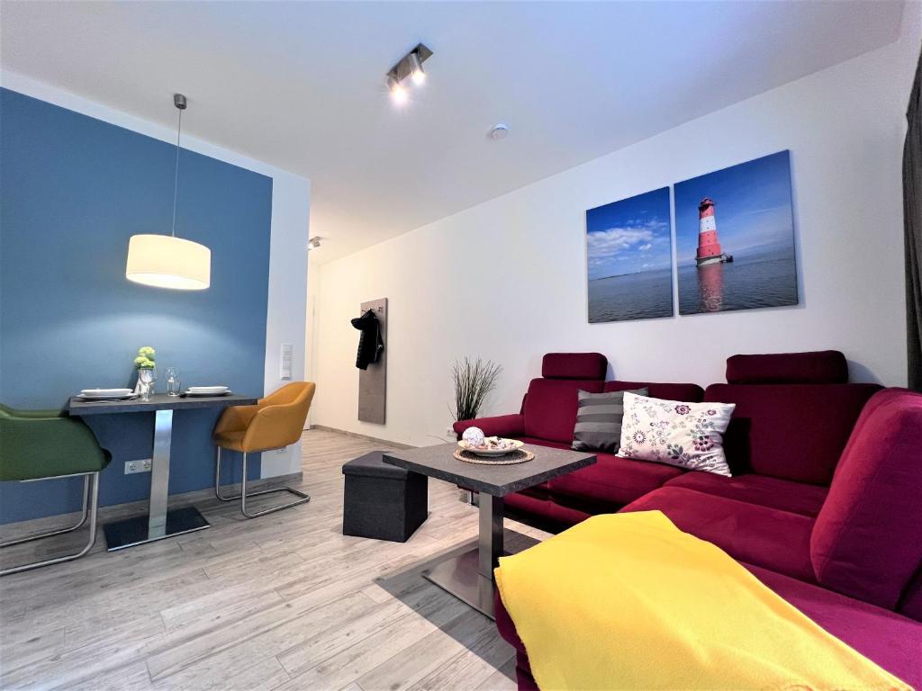 Posezení v ubytování Apartment Strandgut, Am Alten Deich 12 3