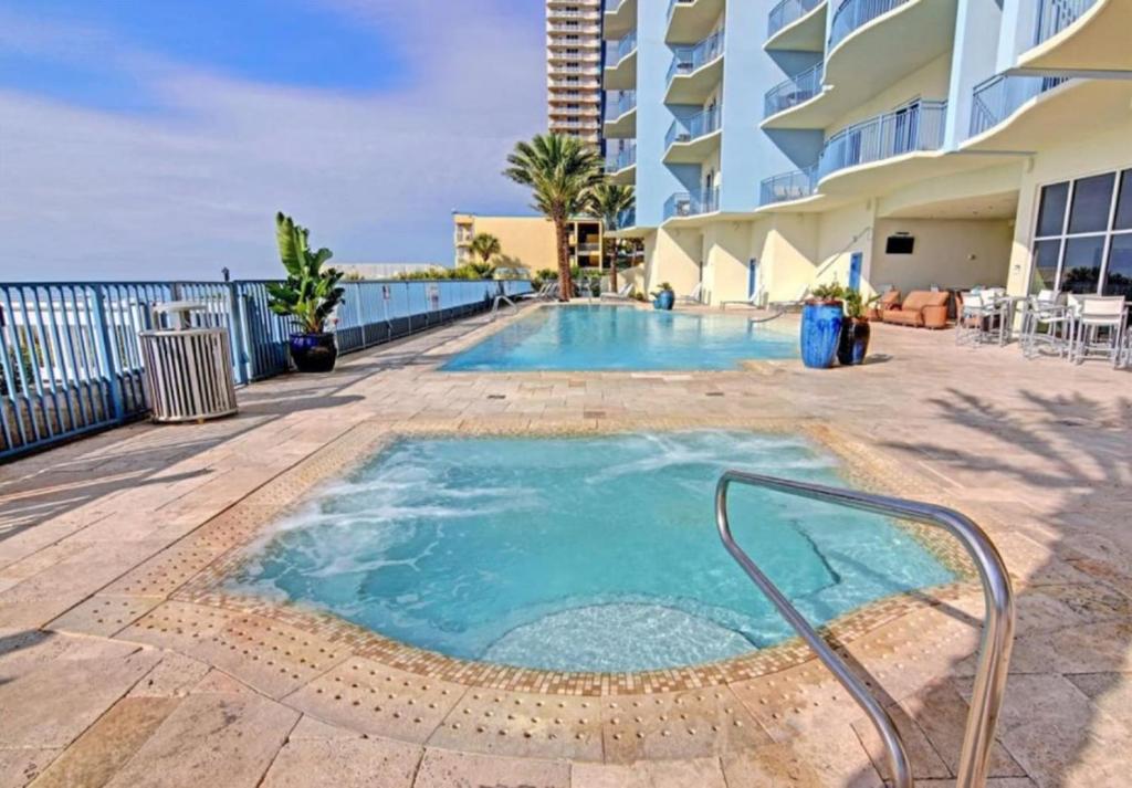 View of Luxury Gulf-Front 3BR Sterling Breeze Corner Condo, 2 Balconies, Panama ...