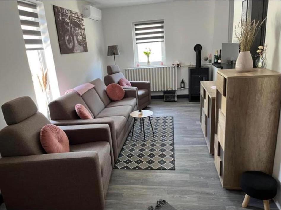 Posezení v ubytování Kiscsillag Apartman