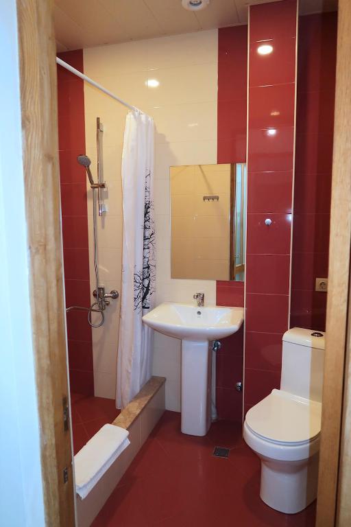 Koupelna v ubytování guest house Merci