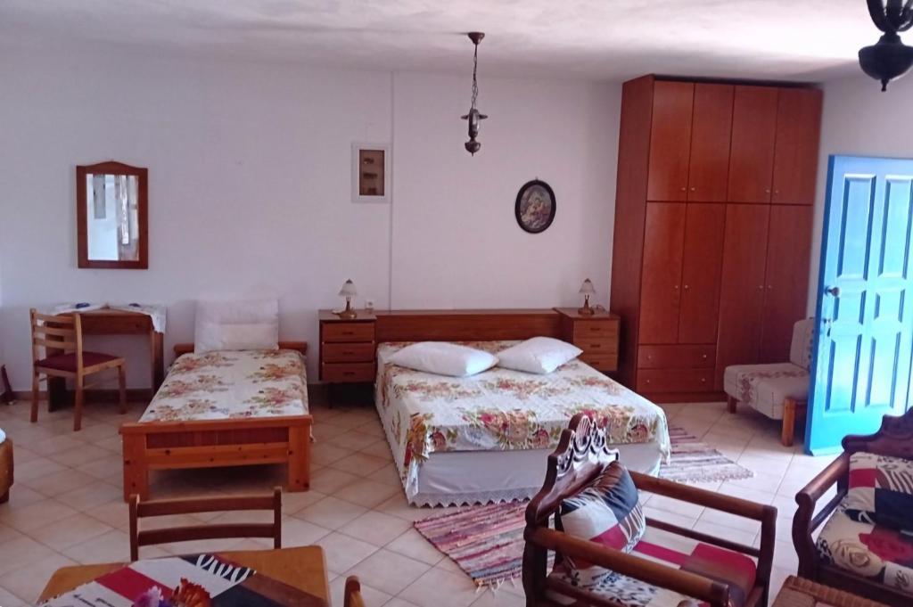 Кровать или кровати в номере Villa Milia on the sea