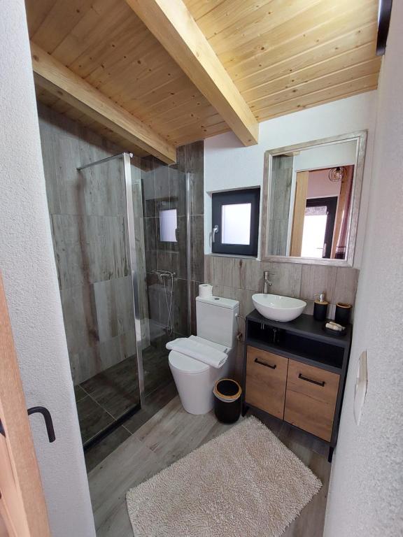 Koupelna v ubytování Casa Kaf