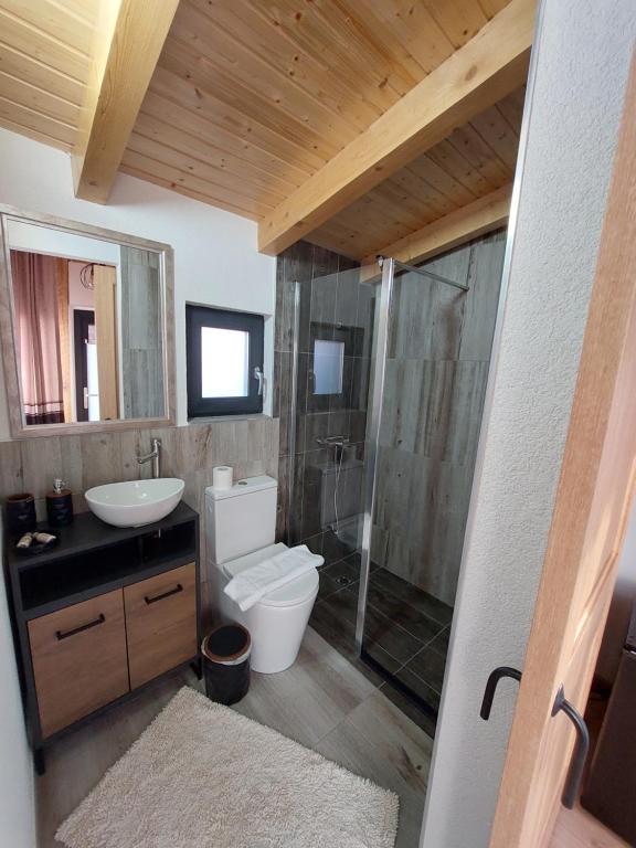 Koupelna v ubytování Casa Kaf