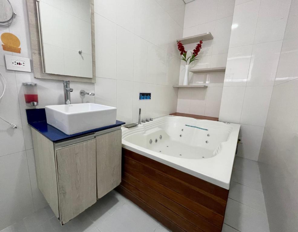 Koupelna v ubytování Hotel Sixtina Plaza Medellin