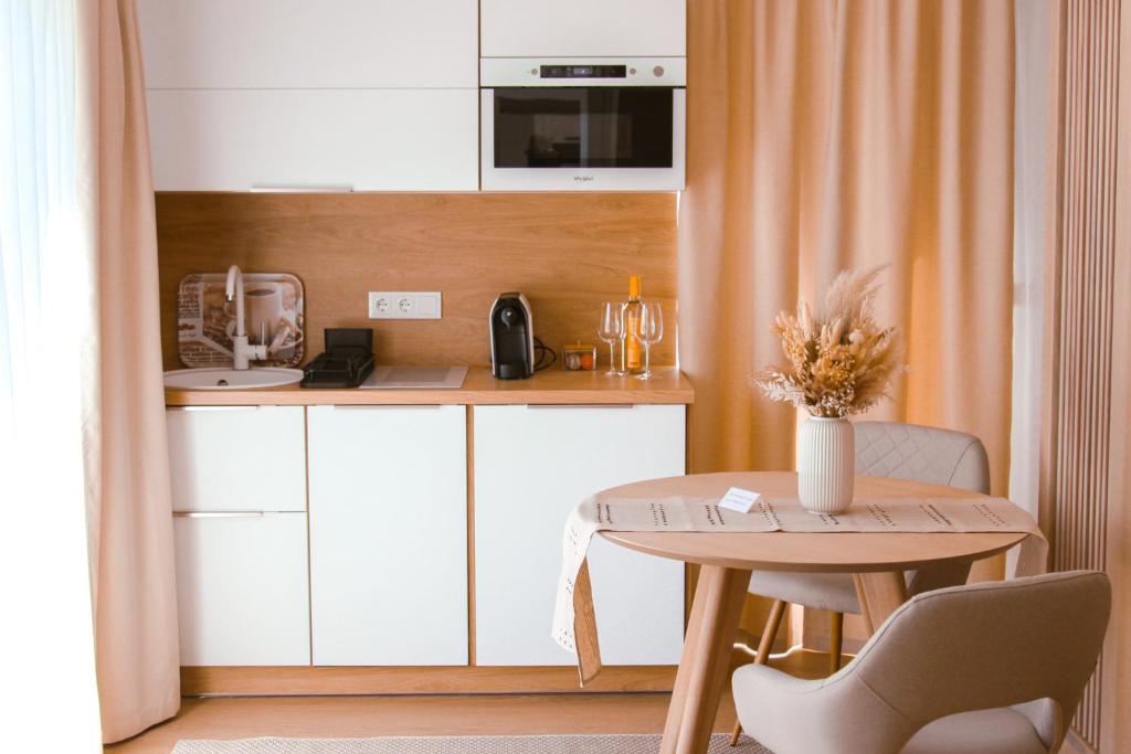 Kuchyň nebo kuchyňský kout v ubytování TWIN prémium apartman