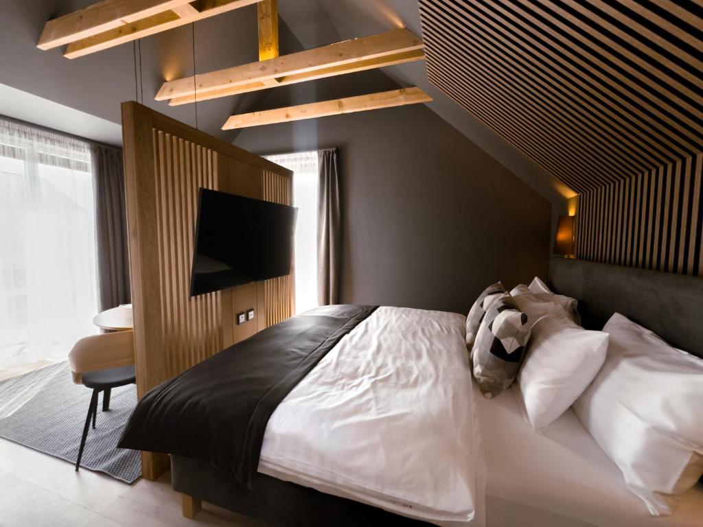 Postel nebo postele na pokoji v ubytování TWIN prémium apartman