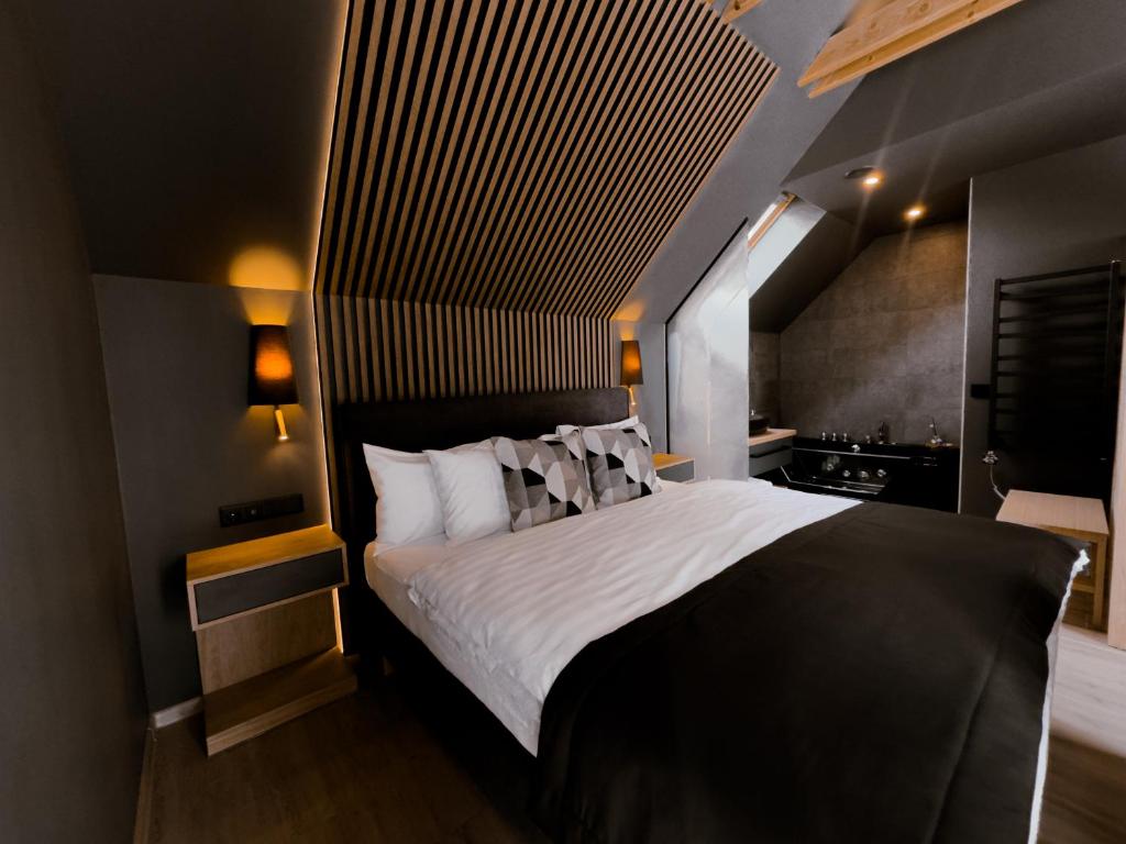 Postel nebo postele na pokoji v ubytování TWIN prémium apartman