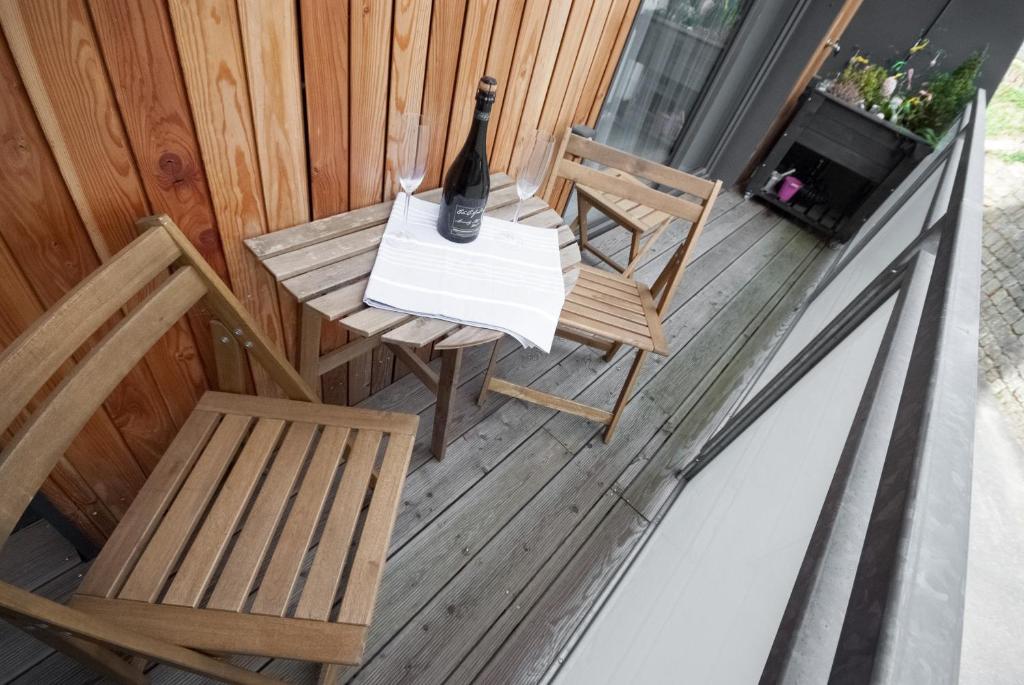 Balkón nebo terasa v ubytování Apartmán víla Amálka