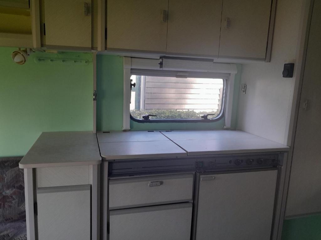 Kuchyň nebo kuchyňský kout v ubytování Caravan Vlinder