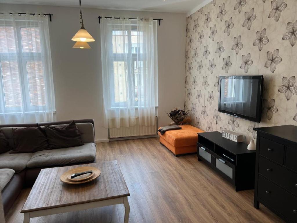 TV a/nebo společenská místnost v ubytování Apartmán Teplice