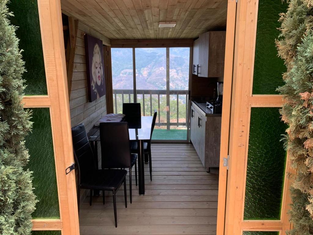 Balkón nebo terasa v ubytování Chalet El Pinal - Copacabana