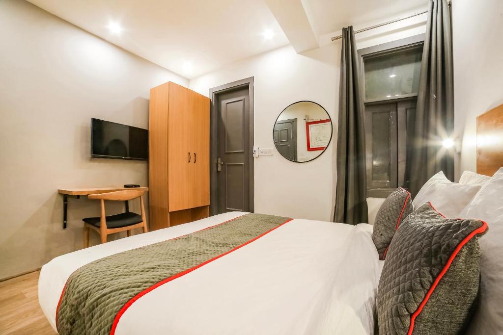 Postel nebo postele na pokoji v ubytování Super Hotel O Nawada Metro