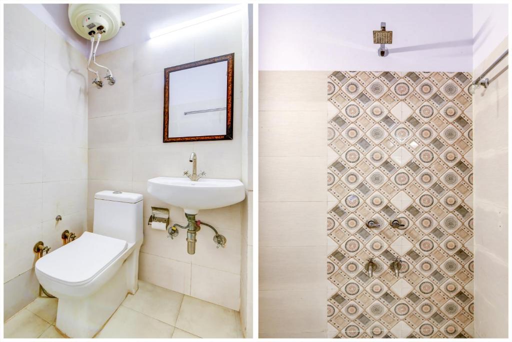 Koupelna v ubytování Hotel O 74192 Vishwakarma Palace