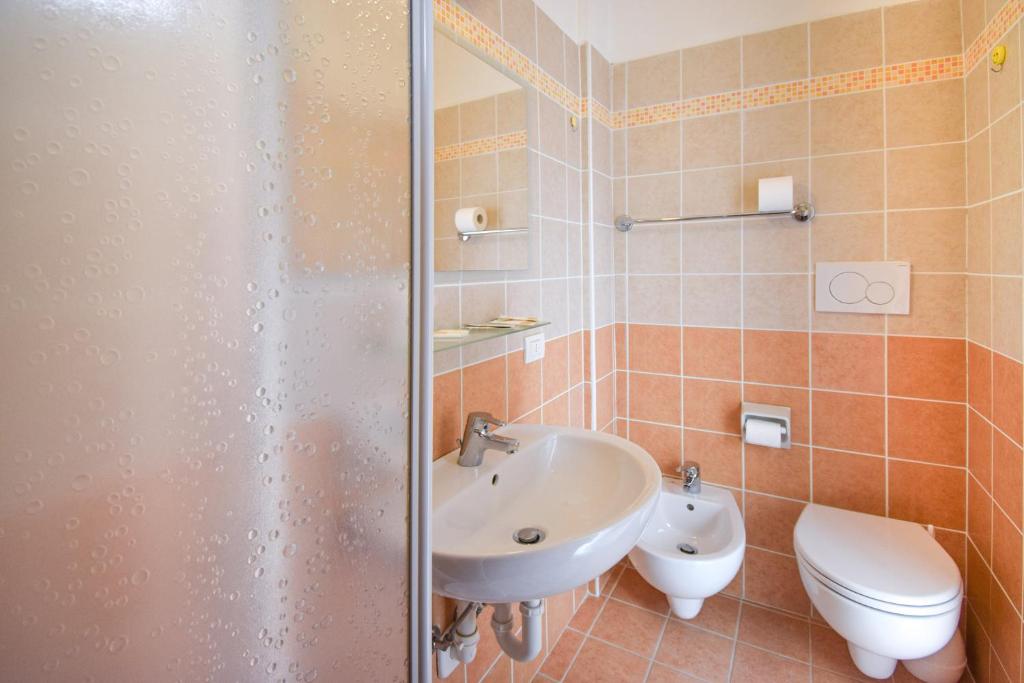 Koupelna v ubytování Hotel Giulio Cesare