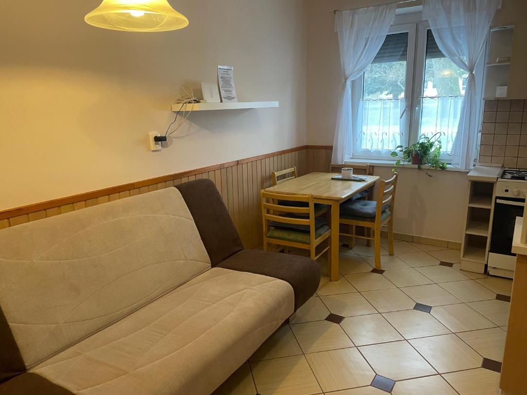 Kuchyň nebo kuchyňský kout v ubytování Platán Apartman