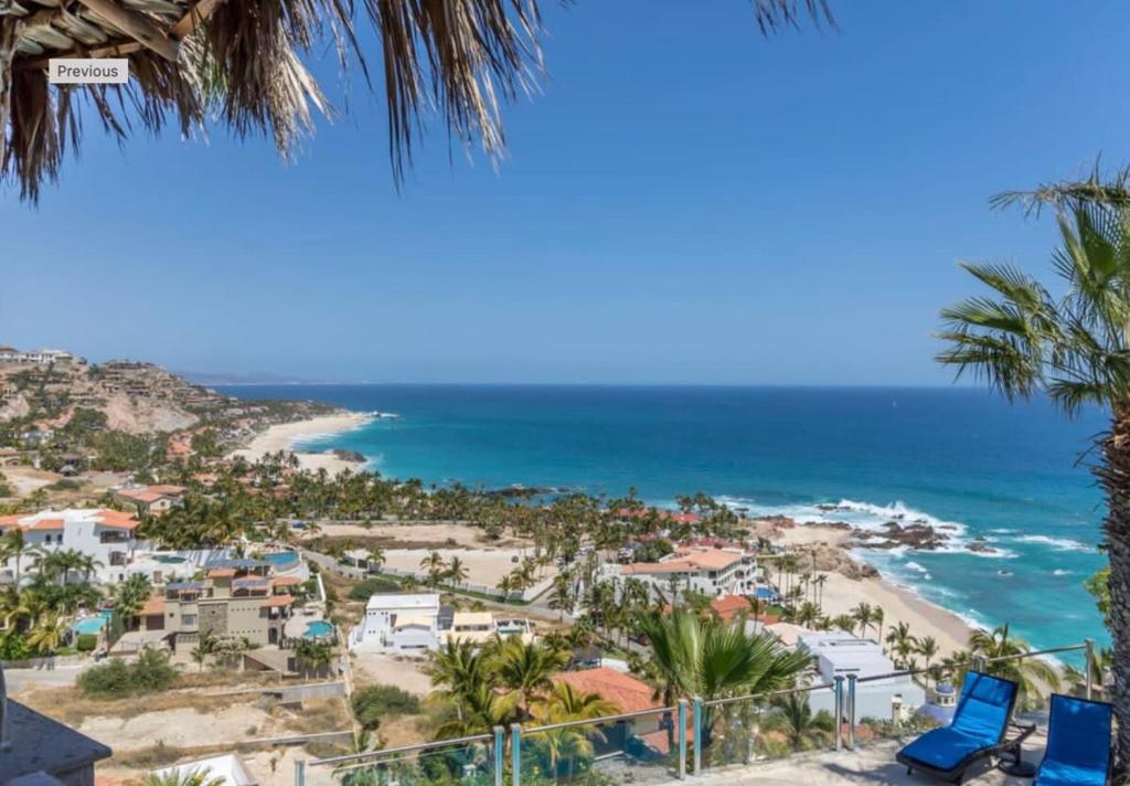 a view of the beach from the balcony of a resort at Infinite views of Palmilla beach and East Cape in San José del Cabo