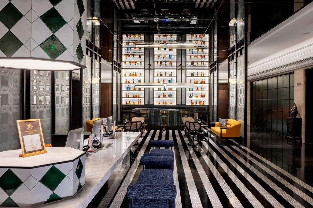 Posezení v ubytování Fondney Hotel Shanghai NECC Hongqiao Airport T2
