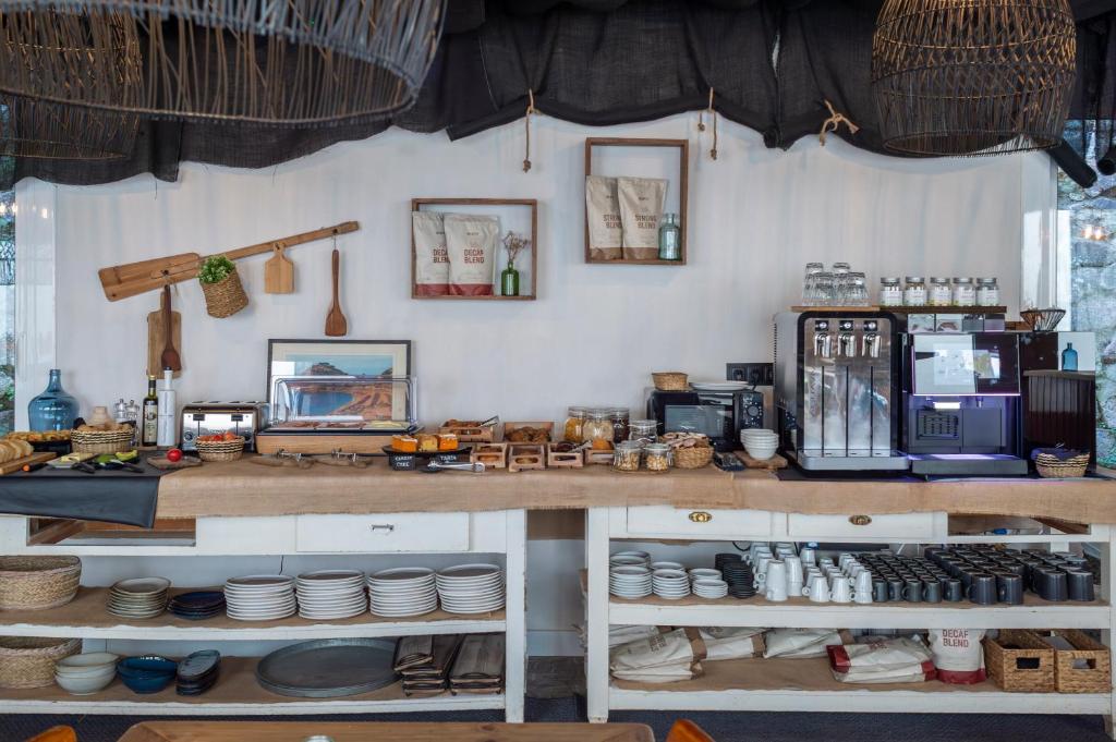 Kuchyň nebo kuchyňský kout v ubytování Hostal Boutique Es Menut