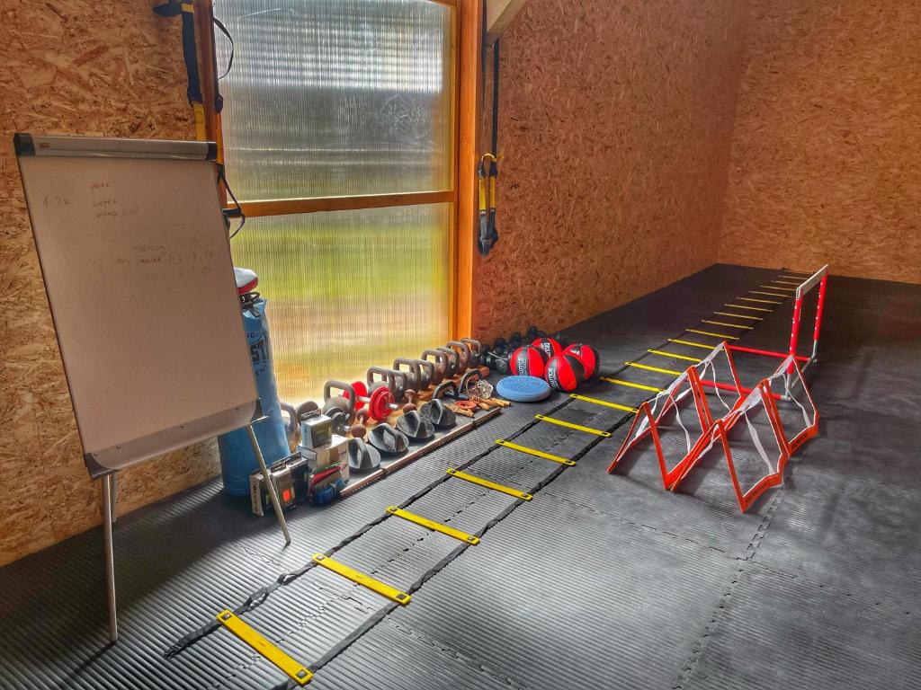 Posilňovňa alebo fitness centrum v ubytovaní Jałowcówka Centrum Aktywności Psychoruchowej