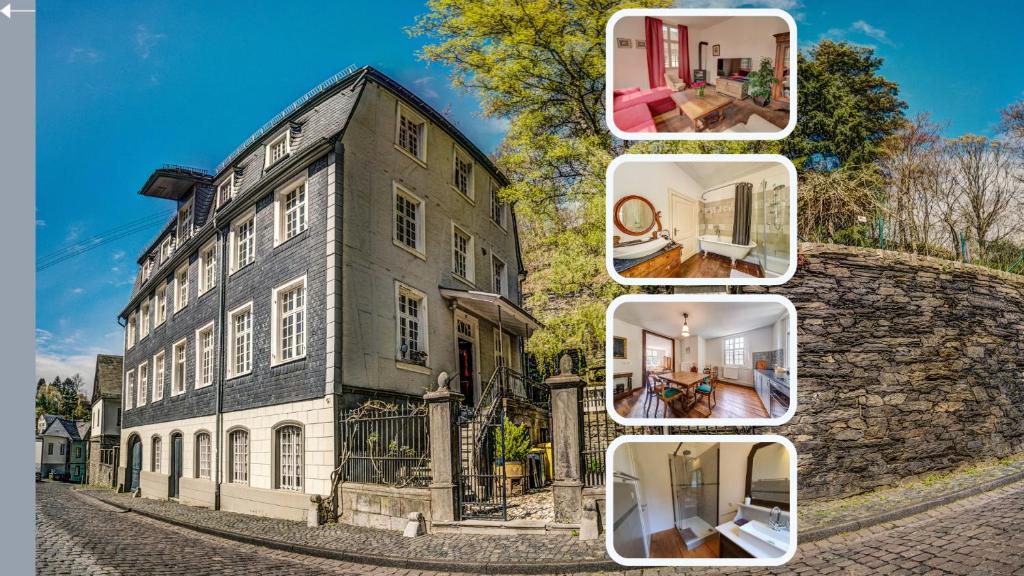 a collage of photos of a house at Haus Barkhausen in Monschau